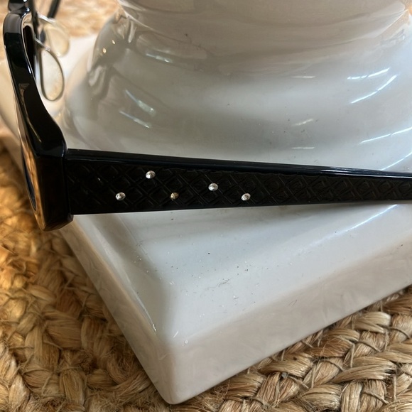 New Designer looks for less eyeglasses frames black rhinestones no slip - Picture 4 of 8